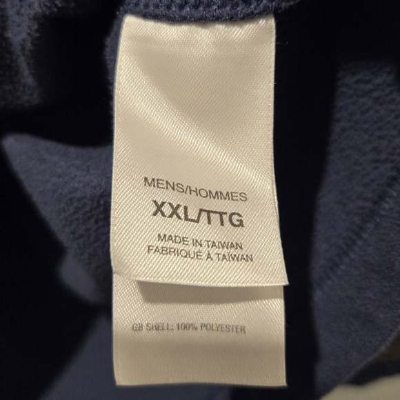 North Face Mens Quarter Zip Blue/grey Fleece TKA 100 Size XXL - Picture 5 of 6